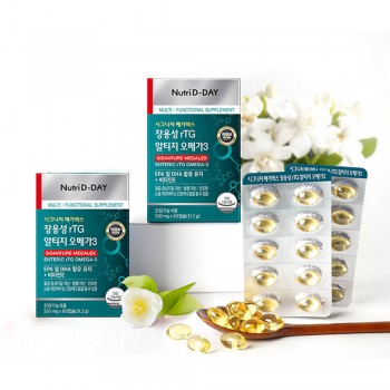 [뉴트리디데이] 장용성 rTG 알티지 오메가3 시그니처 메가렉스 520mg X 60정 _ 3개입 선물세트